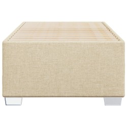 Cadre de lit sans matelas crème 80x200 cm tissu 