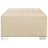 Cadre de lit sans matelas crème 80x200 cm tissu 