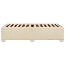 Cadre de lit sans matelas crème 80x200 cm tissu 