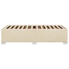 Cadre de lit sans matelas crème 80x200 cm tissu 