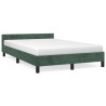 Cadre de lit sans matelas vert foncé 120x190 cm velours 