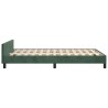 Cadre de lit sans matelas vert foncé 120x190 cm velours 
