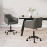 Chaises pivotantes à manger lot de 2 Gris foncé Velours 