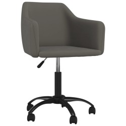Chaises pivotantes à manger lot de 2 Gris foncé Velours 