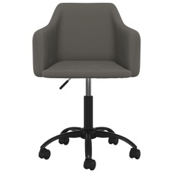 Chaises pivotantes à manger lot de 2 Gris foncé Velours 