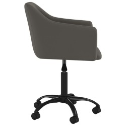 Chaises pivotantes à manger lot de 2 Gris foncé Velours 