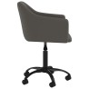 Chaises pivotantes à manger lot de 2 Gris foncé Velours 