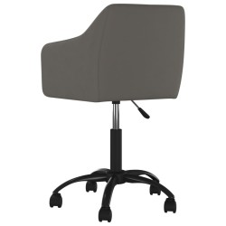 Chaises pivotantes à manger lot de 2 Gris foncé Velours 