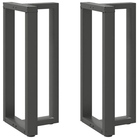 Pieds de table de bar en T, 2 pièces, anthracite, 50 x 35 x (90-91) cm, acier 
