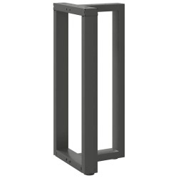 Pieds de table de bar en T, 2 pièces, anthracite, 50 x 35 x (90-91) cm, acier 