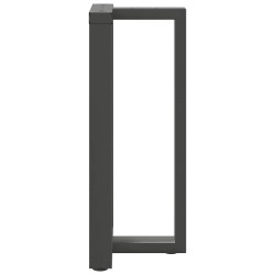 Pieds de table de bar en T, 2 pièces, anthracite, 50 x 35 x (90-91) cm, acier 