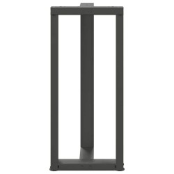 Pieds de table de bar en T, 2 pièces, anthracite, 50 x 35 x (90-91) cm, acier 