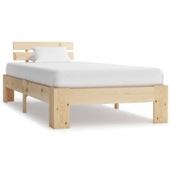 Cadre de lit sans matelas bois de pin massif 90x200 cm 