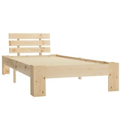 Cadre de lit sans matelas bois de pin massif 90x200 cm 