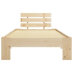 Cadre de lit sans matelas bois de pin massif 90x200 cm 
