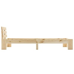Cadre de lit sans matelas bois de pin massif 90x200 cm 