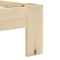 Cadre de lit sans matelas bois de pin massif 90x200 cm 