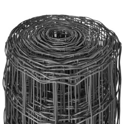 Clôture euro Acier 10 x 1,2 m Gris 