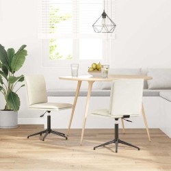 Chaises à manger lot de 2 Crème Velours 