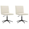 Chaises à manger lot de 2 Crème Velours 