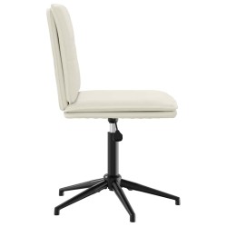 Chaises à manger lot de 2 Crème Velours 