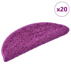 Tapis d'escalier 20 pcs violet 65x21x4 cm 