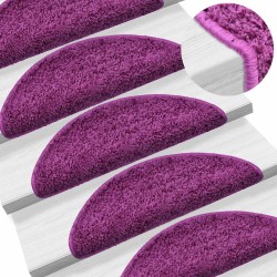 Tapis d'escalier 20 pcs violet 65x21x4 cm 