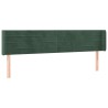 Tête de lit à LED Vert foncé 203x16x78/88 cm Velours 