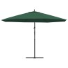 Parasol de jardin en porte-à-faux 3,5 m vert 