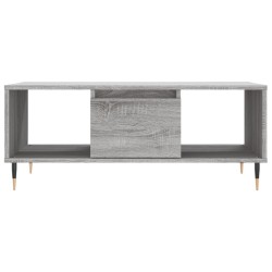 Table basse Sonoma gris 90x50x36,5 cm Bois d'ingénierie 