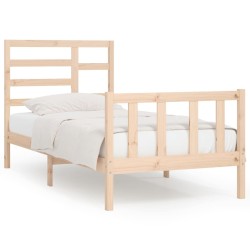 Cadre de lit sans matelas 100x200 cm bois massif de pin 