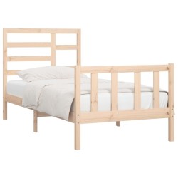 Cadre de lit sans matelas 100x200 cm bois massif de pin 