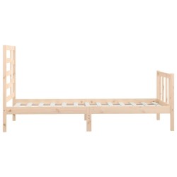 Cadre de lit sans matelas 100x200 cm bois massif de pin 
