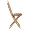 Chaises pliables de jardin lot de 2 avec coussins Bambou 
