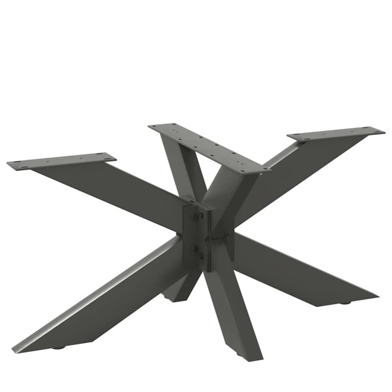 Pied de table basse en forme d'araignée, anthracite, 98 x 58 x (42-43) cm, acier 