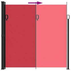 Auvent latéral rétractable rouge 200x600 cm 