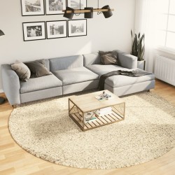 Tapis shaggy PAMPLONA poils longs moderne doré Ø 280 cm 