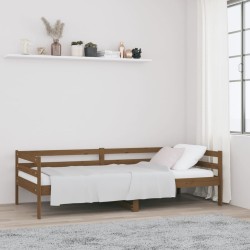 Lit de jour sans matelas marron miel 90x190 cm bois pin massif 