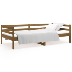 Lit de jour sans matelas marron miel 90x190 cm bois pin massif 