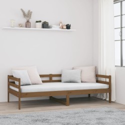 Lit de jour sans matelas marron miel 90x190 cm bois pin massif 