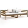 Lit de jour sans matelas marron miel 90x190 cm bois pin massif 