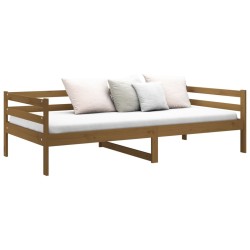 Lit de jour sans matelas marron miel 90x190 cm bois pin massif 