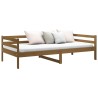 Lit de jour sans matelas marron miel 90x190 cm bois pin massif 