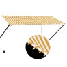 Auvent rétractable avec LED 300x150 cm Jaune et blanc 