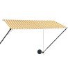Auvent rétractable avec LED 300x150 cm Jaune et blanc 