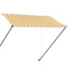 Auvent rétractable avec LED 300x150 cm Jaune et blanc 
