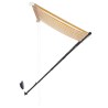 Auvent rétractable avec LED 300x150 cm Jaune et blanc 