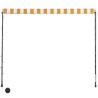 Auvent rétractable avec LED 300x150 cm Jaune et blanc 