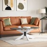 Pied de table basse en forme d'araignée, blanc, 98 x 58 x (42-43) cm, acier 