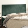 Têtes de lit 4 pcs Vert foncé 80x5x78/88 cm Velours 